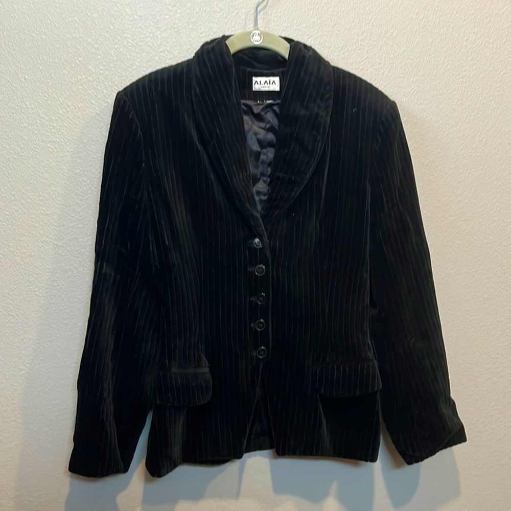 Black Corduroy Velvet Blazer